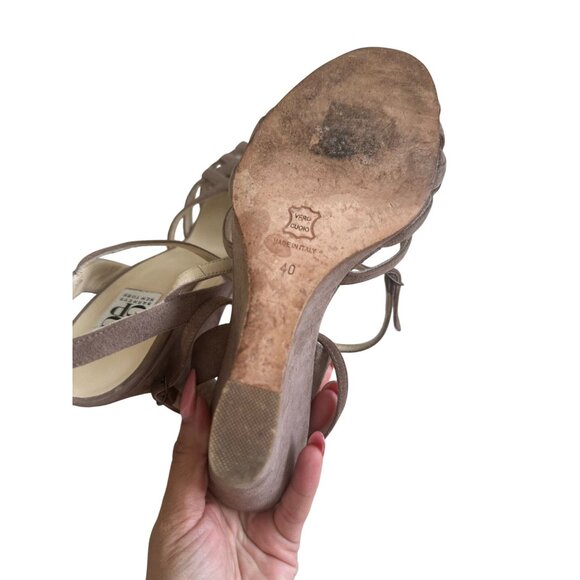 BARNEYS Co-Op Gray Suede Wedges Sandals Size 40 - Picture 11 of 11